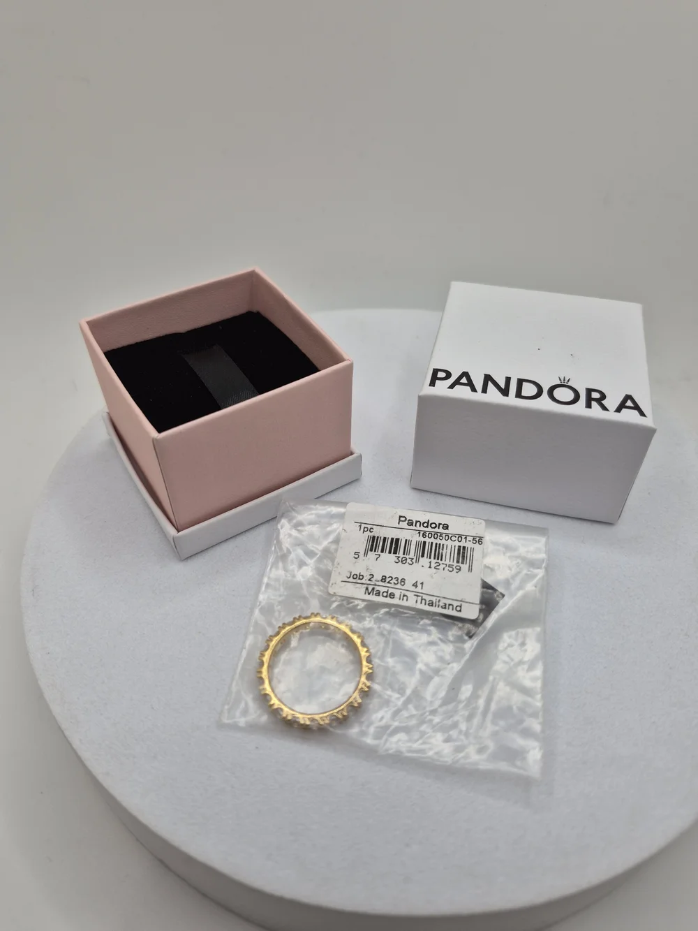 Pandora Sparkling Row Eternity Ring 160050c01-5614k gold plating
